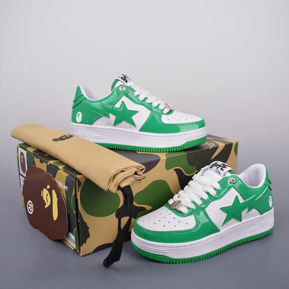 A Bathing Ape Bape Sta White Green - Picture 1 of 9